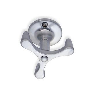 Smedbo BK071M Swiveling Triple Wardrobe Hook in Brushed Chrome Classic Collection Collection
